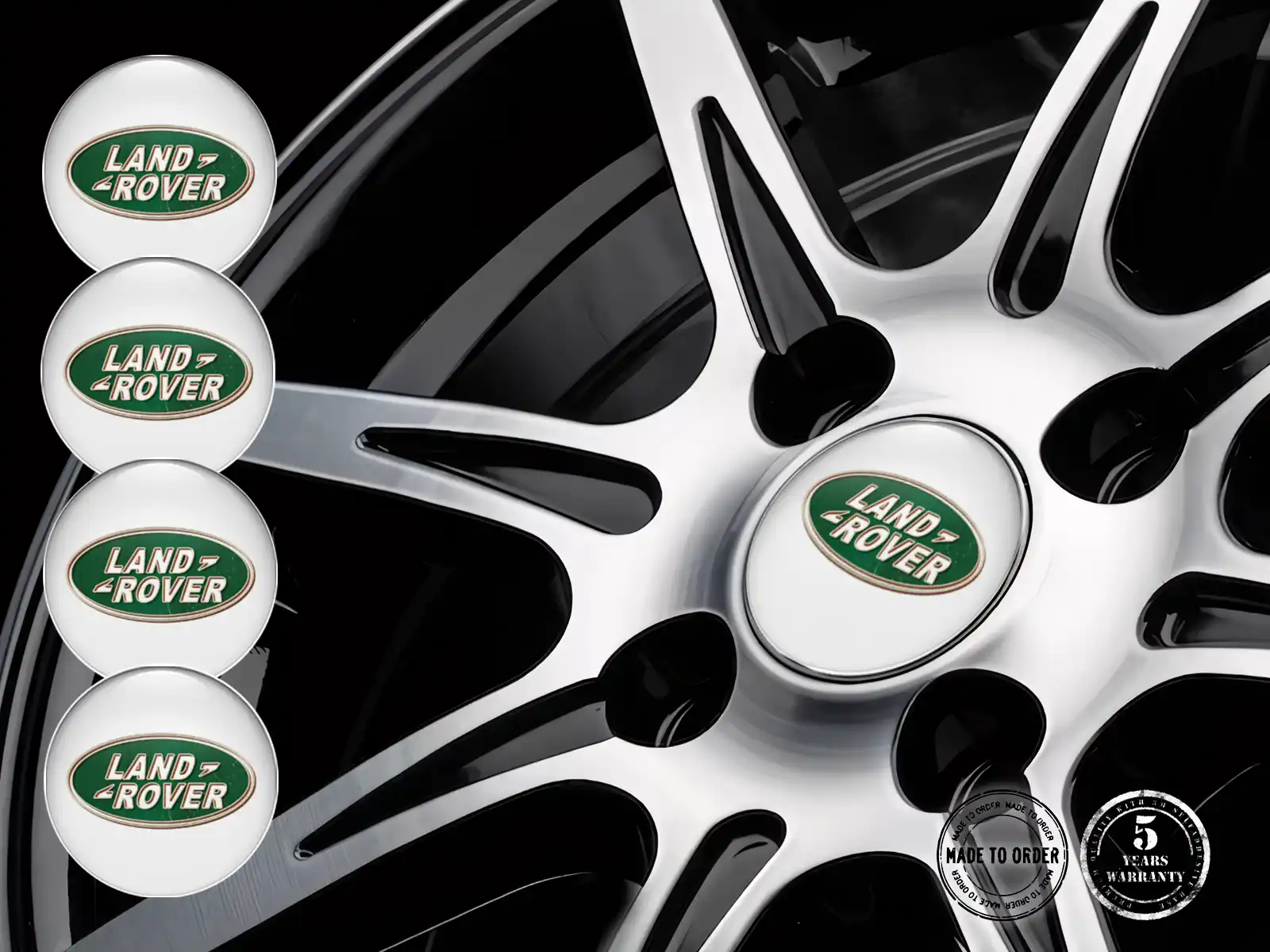 Land Rover Calcomanía de Rueda Edición de Cúpula Premium